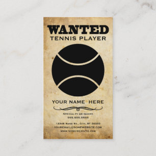 Carte De Visite recherché : joueur de tennis