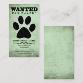 Carte De Visite recherché : marcheur de chiens (Devant / Derrière)