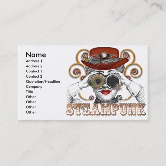 Carte De Visite recherche steampunk art de collage steampunk (Devant)