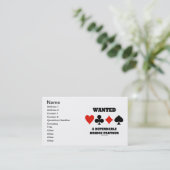 Carte De Visite Recherché Un Partenaire Pont Fiable (Costumes De C (Debout devant)