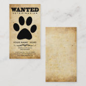 Carte De Visite recherché : vétérinaire (Devant / Derrière)