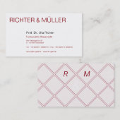 Carte De Visite Rechtsanwälte Visitenkarte (Devant / Derrière)