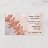 Carte De Visite Récif de corail et blanc (Dos)