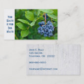 Carte De Visite Récolte de bleuets (Devant / Derrière)