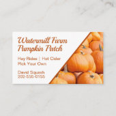 Carte De Visite Récolte de patchs citrouille (Devant)