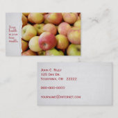 Carte De Visite récolte de pommes (Devant / Derrière)