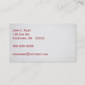 Carte De Visite récolte de pommes (Dos)