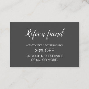 Carte De Visite Recommandation Minimaliste Professionnelle Moderne