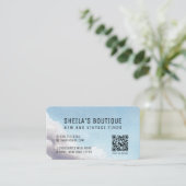 Carte de visite récompensant avec code QR Ciel Ble (Debout devant)