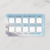 Carte de visite récompensant avec code QR Ciel Ble (Dos)