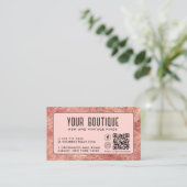 Carte de visite récompensant avec code QR métallis (Debout devant)