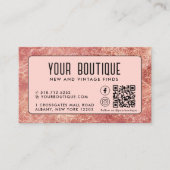 Carte de visite récompensant avec code QR métallis (Devant)