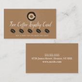 Carte De Visite Récompense de café gratuite Loyauté (Devant / Derrière)