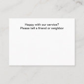 Carte De Visite Récompenses de fidélité du client pour le lavage d (Dos)