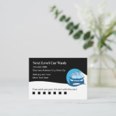 Carte De Visite Récompenses de fidélité du client pour le lavage d (Debout devant)