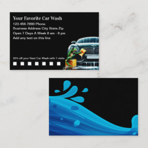 Carte De Visite Récompenses de fidélité pour clients de lavage de