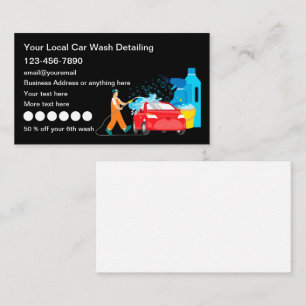 Carte De Visite Récompenses de lavage de voiture de détail automob