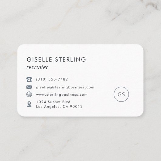 Carte De Visite Recruiter Professional (Dos)