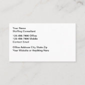 Carte De Visite Recrutement en dotation Médicale Emploi (Dos)