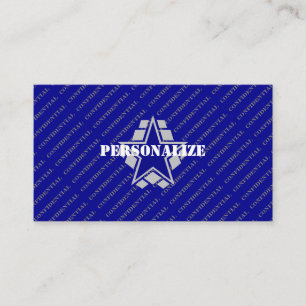 Carte De Visite Recruteur des Forces Armées Militaires Style Bleu 