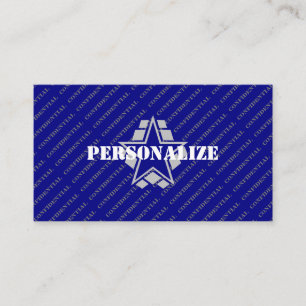 Carte De Visite Recruteur des Forces Armées Militaires Style Blue 