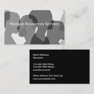 Carte De Visite Recruteur en emploi des ressources humaines