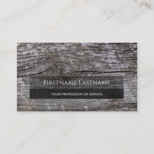 Carte De Visite Rectangle 100% rustique en bois naturel organique