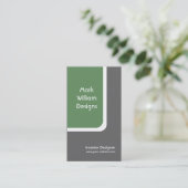 Carte De Visite Rectangle arrondi vert (Debout devant)