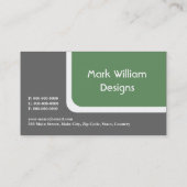 Carte De Visite Rectangle arrondi vert (Dos)