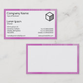 Carte De Visite Rectangle - Bandes roses vitreuses (Devant / Derrière)