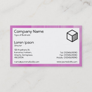 Carte De Visite Rectangle - Bandes roses vitreuses