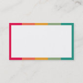 Carte De Visite Rectangle - Barres de couleurs (Dos)