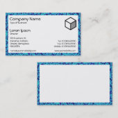 Carte De Visite Rectangle - Bleu marbré (Devant / Derrière)