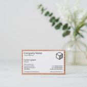 Carte De Visite Rectangle - Bois 01 (Debout devant)