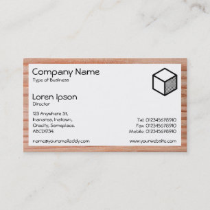 Carte De Visite Rectangle - Bois 01
