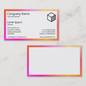 Carte De Visite Rectangle - Brume orange et magenta (Devant / Derrière)