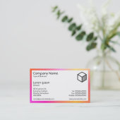Carte De Visite Rectangle - Brume orange et magenta (Debout devant)