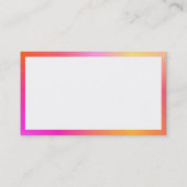 Carte De Visite Rectangle - Brume orange et magenta (Dos)