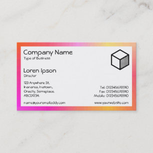 Carte De Visite Rectangle - Brume orange et magenta
