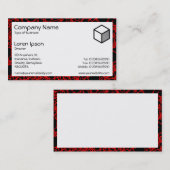 Carte De Visite Rectangle - Bulles en rouge (Devant / Derrière)