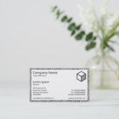 Carte De Visite Rectangle - Circuit - Noir sur Gris (Debout devant)