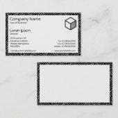 Carte De Visite Rectangle - Circuitrie - Blanc sur Noir (Devant / Derrière)