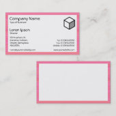 Carte De Visite Rectangle - Composé rose (Devant / Derrière)