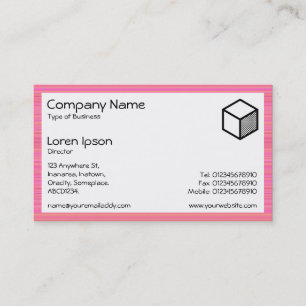 Carte De Visite Rectangle - Composé rose