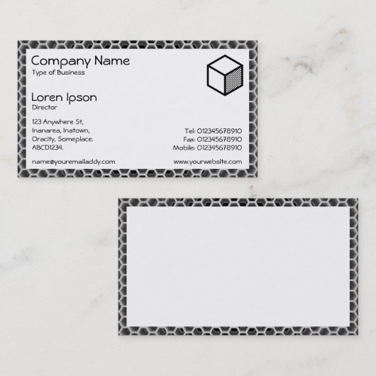 Carte De Visite Rectangle - Cool de peigne (Devant / Derrière)