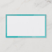 Carte De Visite Rectangle - Courbes Cyan (Dos)