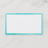 Carte De Visite Rectangle - Courbes Cyan (Dos)