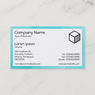 Carte De Visite Rectangle - Courbes Cyan