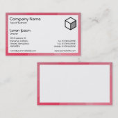 Carte De Visite Rectangle - Courbes rouges (Devant / Derrière)