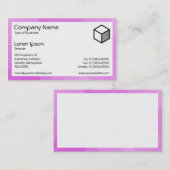 Carte De Visite Rectangle - Courbes violettes (Devant / Derrière)